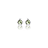 Diamonds by Georgini Natural - Peridot and Two Natural Diamond August Earrings Silver