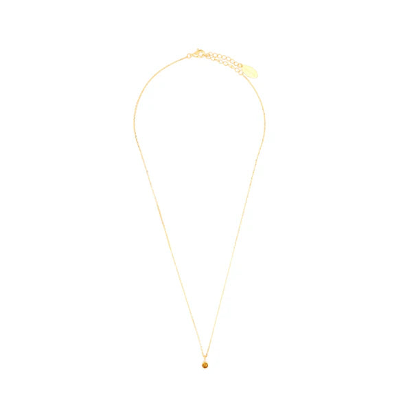 Diamonds by Georgini - Natural Citrine and Diamond November Pendant Gold