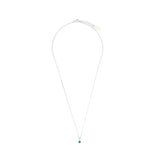 Diamonds by Georgini - Natural Green Agate and Diamond May Pendant Silver