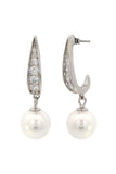 Georgini - Serene Shine Pearl Earrings Silver
