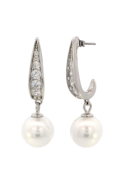 Georgini - Serene Shine Pearl Earrings Silver