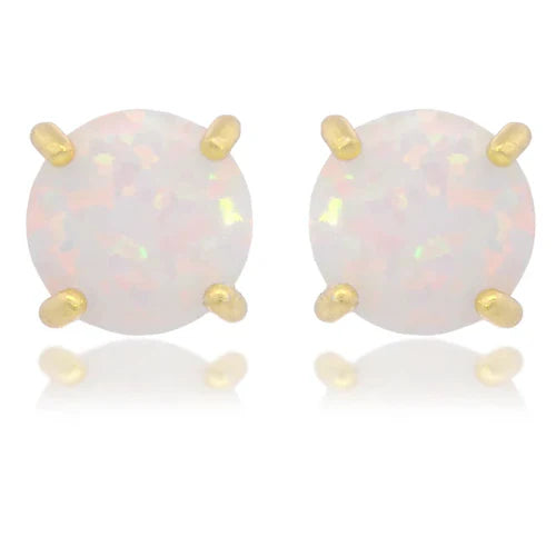 Georgini - Opal Glow White Created Opal Gold Stud