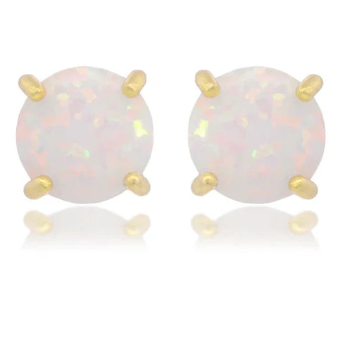 Georgini - Opal Glow White Created Opal Gold Stud