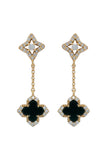Georgini - Midnight Velvet Black Agate Fairwater Drop Earrings Gold
