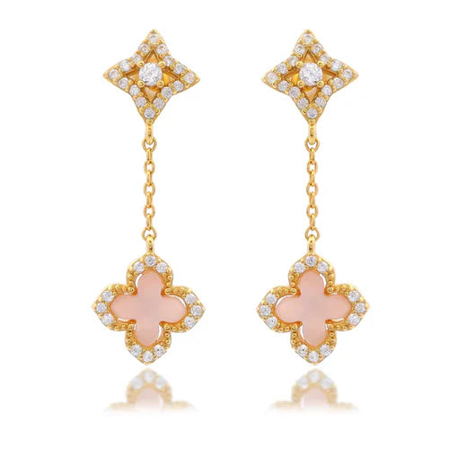 Georgini - Sydney Soiree Fairwater Mother of Pearl Gold Drop Earrings