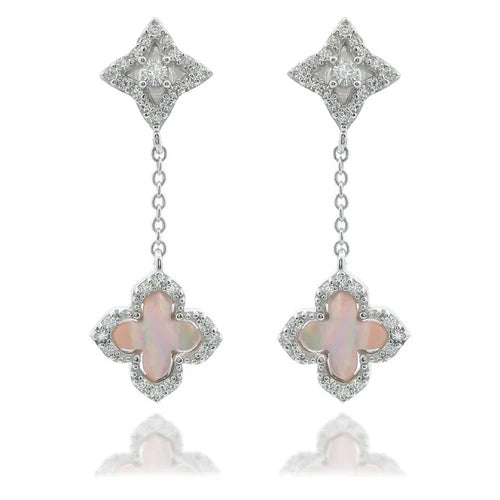 Georgini - Sydney Soiree Fairwater Mother of Pearl Silver Drop Earrings