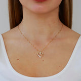 Brent Weatherall - 9ct Yellow Gold Heart Shaped Diamond Set Pendant On A 45cm 9ct Gold Chain