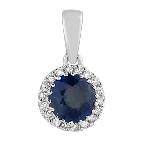 Brent Weatherall - 9ct White Gold Sapphire & Diamond Pendant