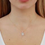 Brent Weatherall - 9ct Two Toned Diamond Cluster Pendant On A 9ct Yellow Gold 45cm Chain