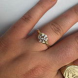 BWJ - 9ct Yellow Gold Certificated 1.50ct  F VS  Lab Grown Diamond Semi Rub Set Solitaire Ring