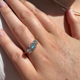 BWJ - 9ct Yellow Gold 3 Stone Illusion Set 1.02ct F VS Trio Lab Grown Certificated Ring