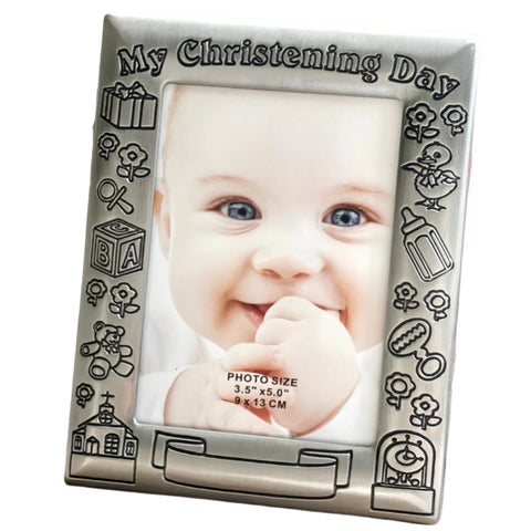 Pewter Photo Frame - Christening Day