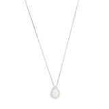 Georgini Opal Glow Rozelle White Created Opal Pendant Silver