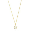 Georgini - Opal Glow Blackwattle White Created Opal Pendant Gold