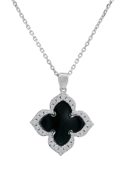 Georgini - Midnight Velvet Black Agate Fairwater Pendant Silver