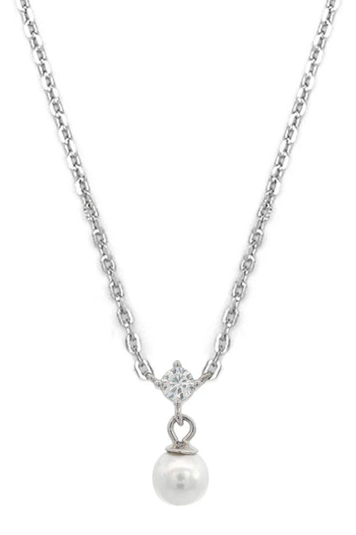 Georgini - Adagio Touch Of Sparkle Pearl Necklace SIlver