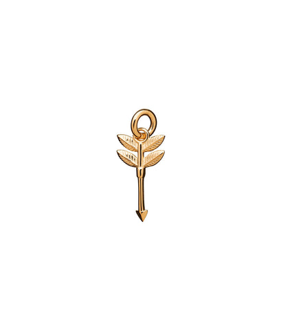 Karen Walker - Mini Feather Arrow Charm 9ct Yellow Gold