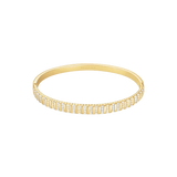 Rosefield Jewellery - Striped Crystal Bangle Gold Plated