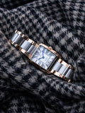 Jacques Du Manoir - Emily 22x19mm Two-hands Two-tone White dial Stainless Steel Swiss Watch