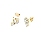Rosefield Jewellery - Playful Cluster Stud Earrings Gold