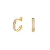 Rosefield Jewellery - Crystal Hoops Gold Plated