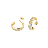 Rosefield Jewellery - Crystal Hoops Gold Plated