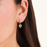 Rosefield Jewellery - Hollow Heart Hoops Gold Plated