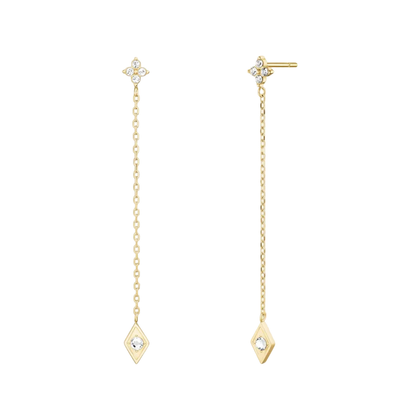 Rosefield Jewellery - Star Diamond Earrings Gold Plated
