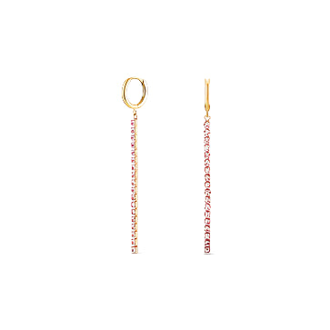 Rosefield Jewellery - Tennis Light Rose Crystal Gold Earrings