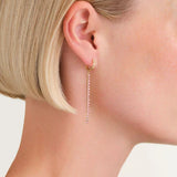 Rosefield Jewellery - Tennis Light Rose Crystal Gold Earrings