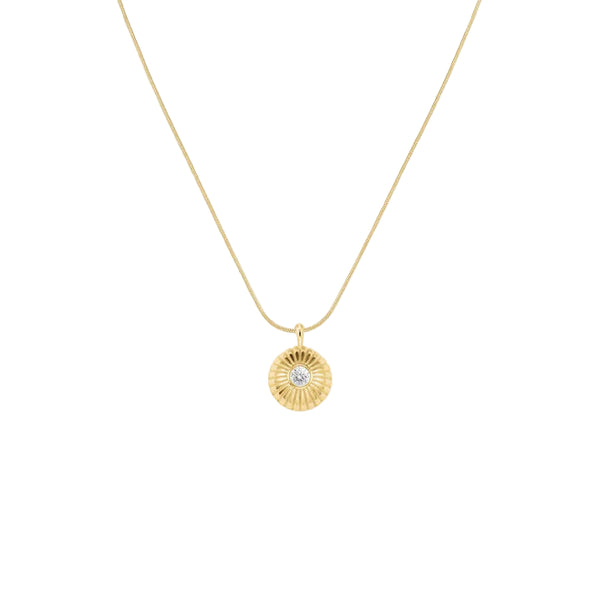 Rosefield Jewellery - Bold Solitary Coin Necklace Gold