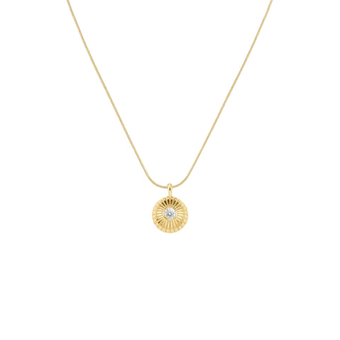Rosefield Jewellery - Bold Solitary Coin Necklace Gold
