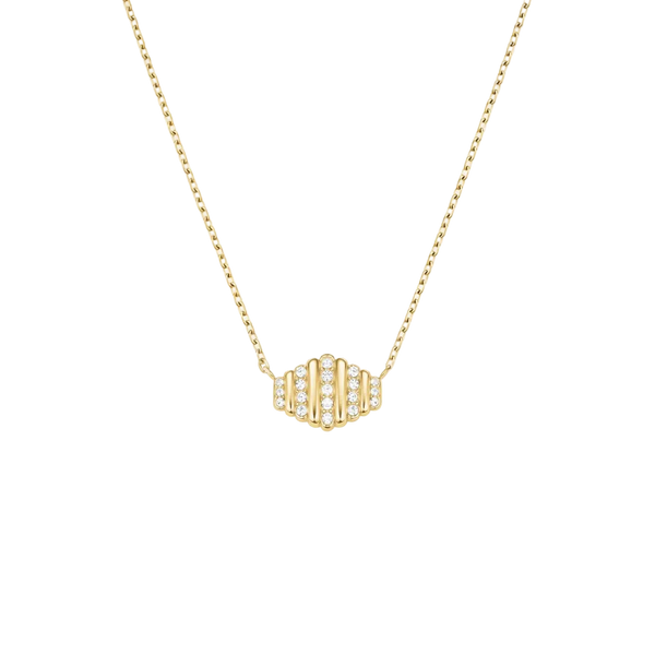 Rosefield Jewellery - Striped Crystal Necklace Gold Plated