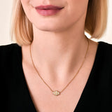 Rosefield Jewellery - Striped Crystal Necklace Gold Plated