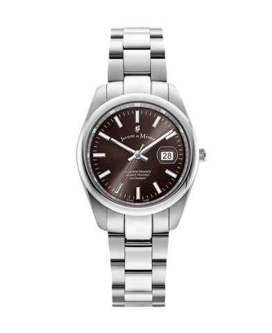Jacques Du Manoir - Inspiration Allure 32mm Silver & Brown Watch