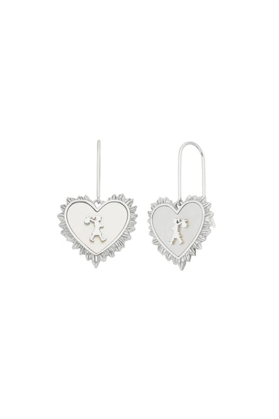 Karen Walker - Runaway Flaming Mother Of Pearl Earrings Silver