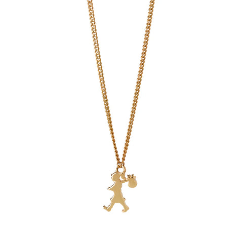 Karen Walker - Mini Runaway Girl Necklace 9ct Yellow Gold