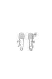 Karen Walker - Mini Runaway Safety Pin Studs Silver