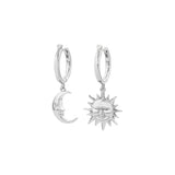 Karen Walker - Sun & Moon Hoops Silver