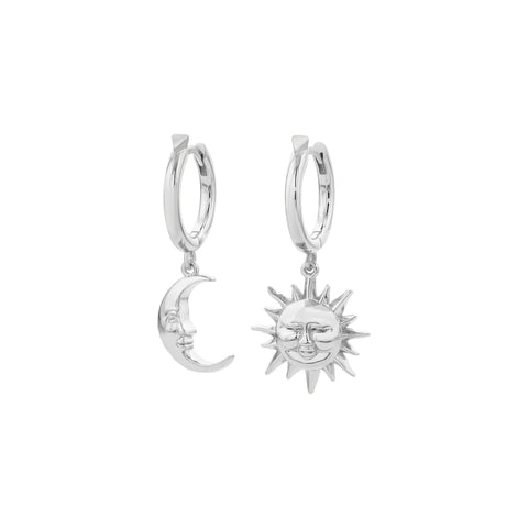 Karen Walker - Sun & Moon Hoops Silver