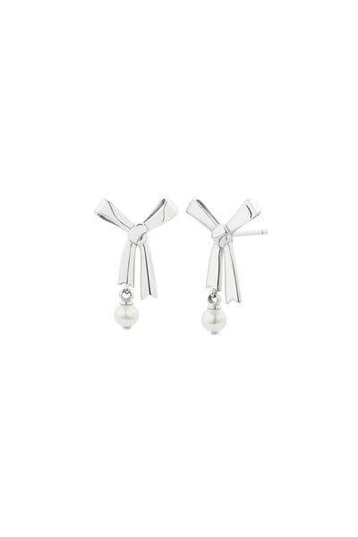 Karen Walker - Pearl Bow Studs Sterling Silver