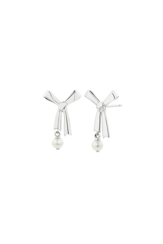 Karen Walker - Pearl Bow Studs Sterling Silver