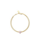 Stolen Girlfriends Club - Love Claw Bracelet Pink Opal Gold Plate
