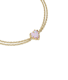 Stolen Girlfriends Club - Love Claw Bracelet Pink Opal Gold Plate