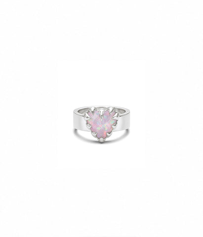 Stolen Girlfriends Club - Love Claw Ring Pink Opal