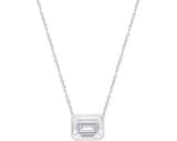 Brent Weatherall Jeweller - 18ct White Gold Lab Grown Emerald Cut Pendant Certificated 2ct