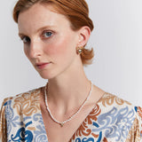 Karen Walker Petite Bow With Pearls Necklace - Yellow Gold Plate