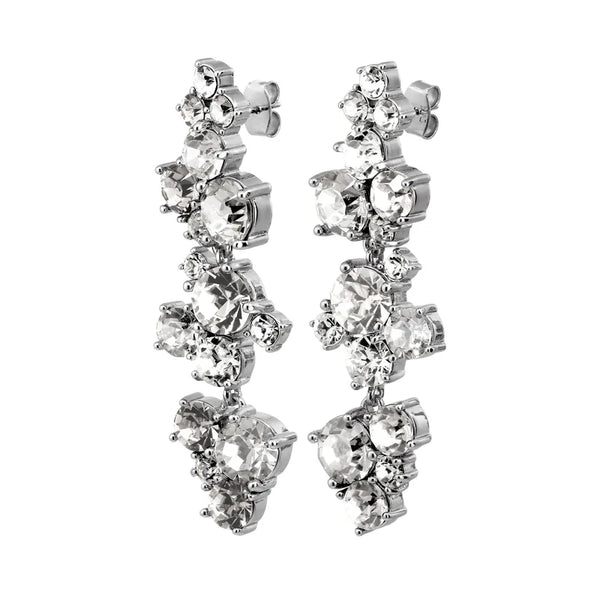 Dyrberg Kern - Mayhem Shiny Silver Earrings, Crystal
