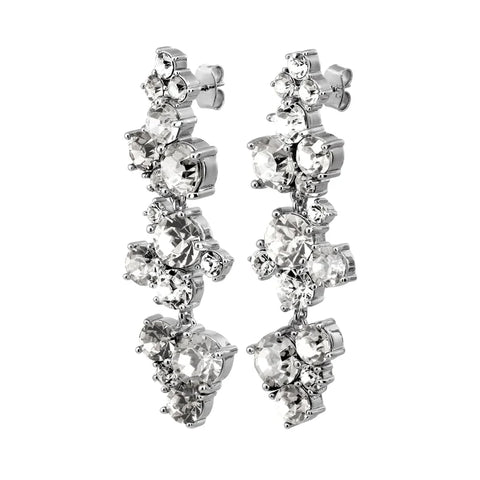 Dyrberg Kern - Mayhem Shiny Silver Earrings, Crystal