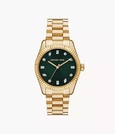 Michael Kors - Lexington Pave Gold Green Watch